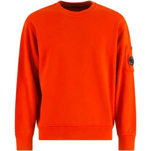 Oranger Diagonaler Pullover , Herren, Größe: M - C.P. Company - Modalova