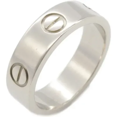 Pre-owned Jewellery, female, , Size: ONE SIZE Pre-owned White Gold rings - Cartier Vintage - Modalova