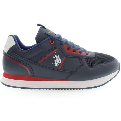 Sneakers, male, , Size: 12 US Laced Sports Shoes with Contrasting Details and Logo Design - U.s. Polo Assn. - Modalova