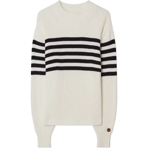 Tamara Striped Sweater Marine/Ecru , female, Sizes: XL, L - Busnel - Modalova