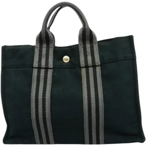 Pre-owned Tote Bags, female, , Size: ONE SIZE Pre-owned Canvas handbags - Hermès Vintage - Modalova