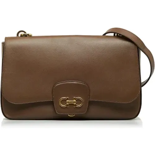 Pre-owned Cross Body Bags, female, , Size: ONE SIZE Pre-owned Leather shoulder-bags - Salvatore Ferragamo Pre-owned - Modalova