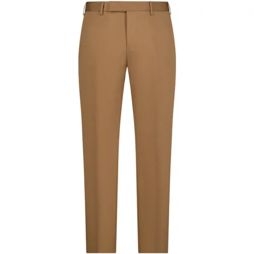 Slim-fit Trousers, male, , Size: S Flat Front Diagonal Pockets Trousers - PT Torino - Modalova