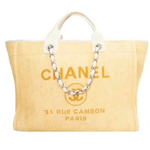 Pre-owned Tote Bags, female, , Size: ONE SIZE Pre-owned Canvas chanel-bags - Chanel Vintage - Modalova