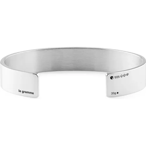 Bracelets, unisex, , Size: M Ribbon bracelet crafted in France - Le Gramme - Modalova