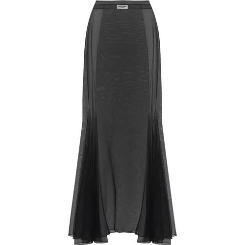 Elegant Tulle Midi Skirt , female, Sizes: XL - Saint Laurent - Modalova