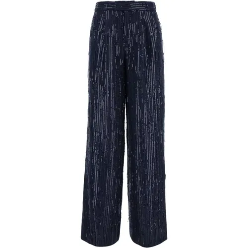 Palazzo Sequin Pants , female, Sizes: XS, M, S - Federica Tosi - Modalova