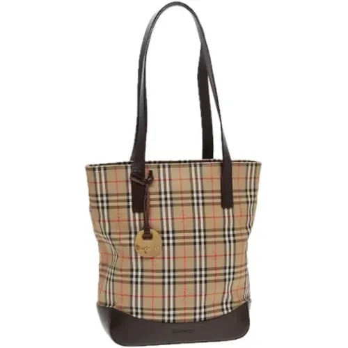 Pre-owned Tote Bags, female, , Size: ONE SIZE Pre-owned Canvas shoulder-bags - Burberry Vintage - Modalova