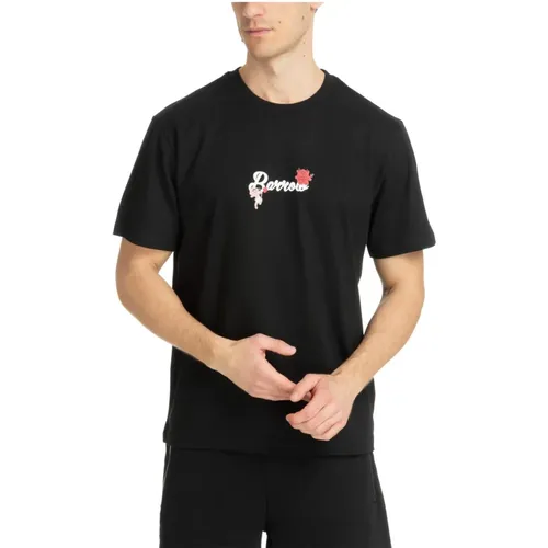 Gemustertes Logo T-Shirt , Herren, Größe: L - Barrow - Modalova