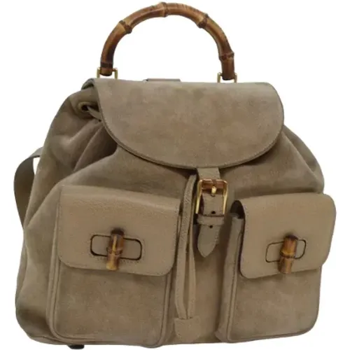 Pre-owned Suede backpacks , female, Sizes: ONE SIZE - Gucci Vintage - Modalova