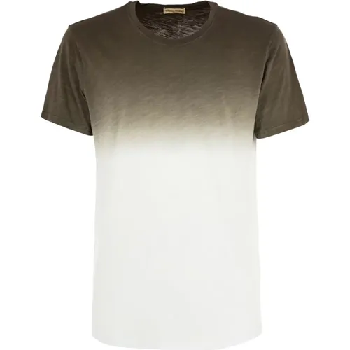 Herren T-Shirt Grau Outlet Preis , Herren, Größe: L - CASHMERE COMPANY - Modalova