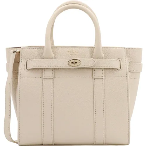 Leather Handbag with Frontal Walker , female, Sizes: ONE SIZE - Mulberry - Modalova