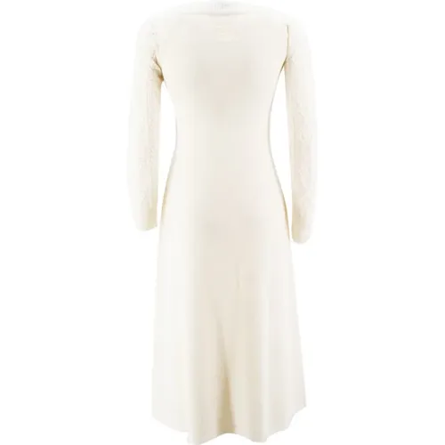 Knitted Dresses, female, , Size: XS Soft Wrap Dress with Unique Arm Detail - Ermanno Scervino - Modalova