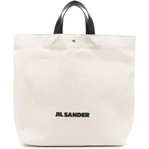 Bags with Leather Trim and Logo Print , female, Sizes: ONE SIZE - Jil Sander - Modalova