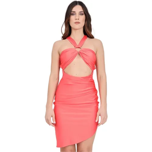 Korall Cut-Out Asymmetrisches Kleid , D, Größe: M - Amen - Modalova