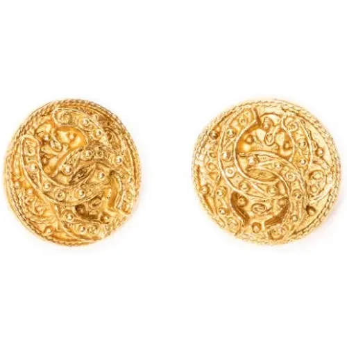 Pre-owned Jewellery, female, , Size: ONE SIZE Pre-owned Metal earrings - Chanel Vintage - Modalova