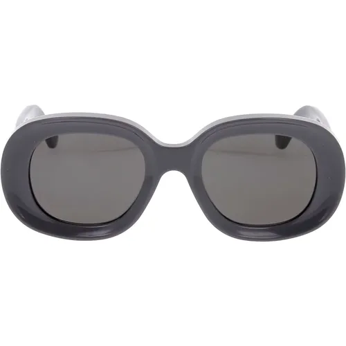 Violet Round Sunglasses with Grey Lens , female, Sizes: ONE SIZE - Loewe - Modalova