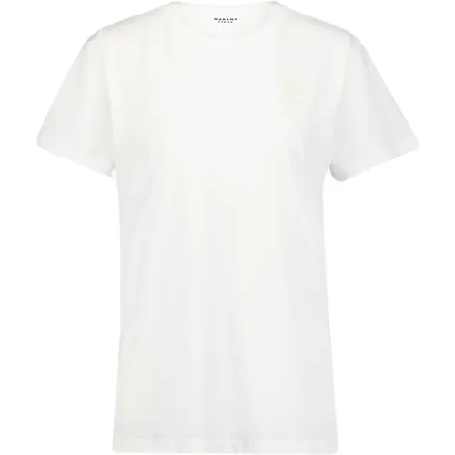 Classic Cotton Tee-Shirt with Embroidered Logo , female, Sizes: L, S - Isabel Marant Étoile - Modalova