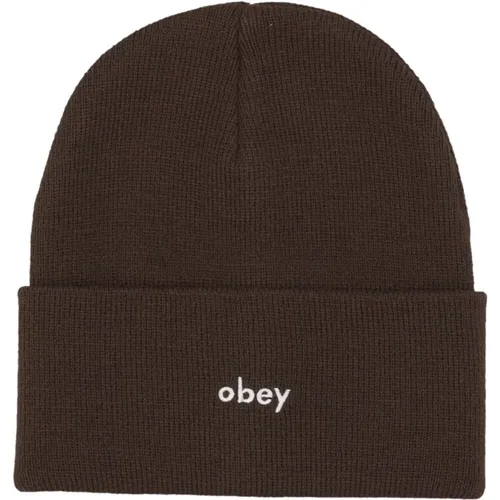 Beanies, male, , Size: ONE SIZE Karma Beanie Hat Java - Obey - Modalova