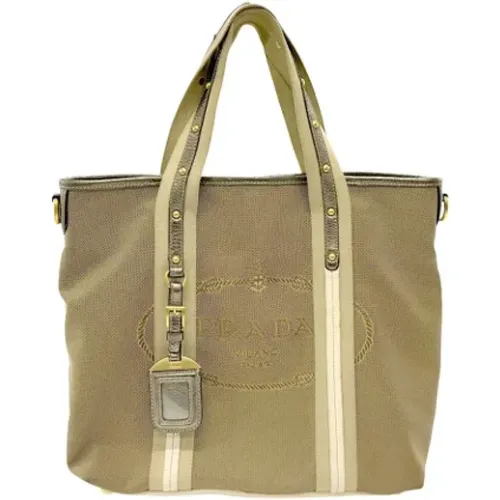 Pre-owned Tote Bags, female, , Size: ONE SIZE Pre-owned Canvas prada-bags - Prada Vintage - Modalova