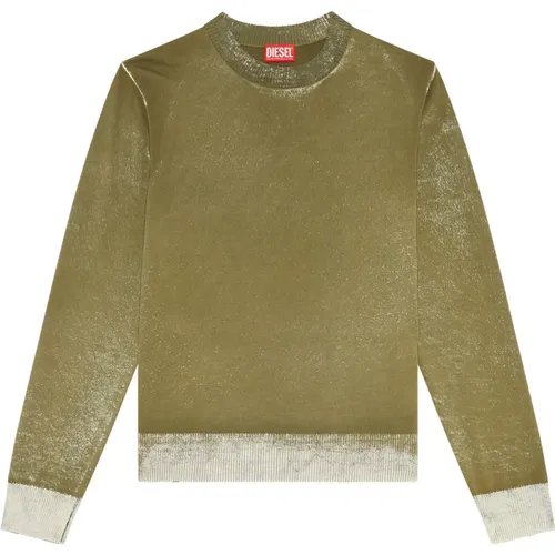 Reverse-print cotton jumper , male, Sizes: S, L, M, XL - Diesel - Modalova