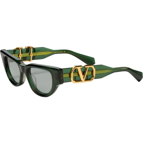 V - DUE Sunglasses , female, Sizes: 50 MM - Valentino - Modalova