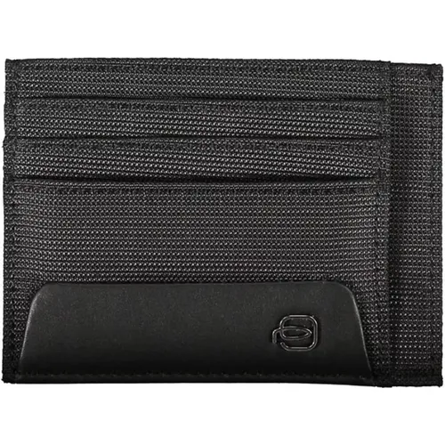 Wallets & Cardholders, male, , Size: ONE SIZE Contrast Details Card Holder Wallet - Piquadro - Modalova