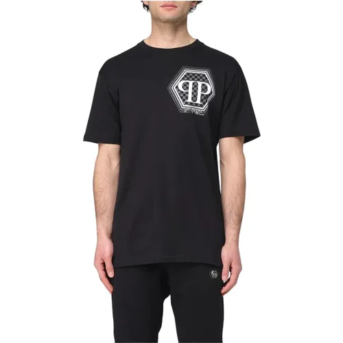 T-Shirts, male, , Size: XL Racing Club Graphic Tee - Philipp Plein - Modalova
