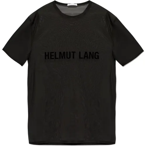 T-Shirts, male, , Size: M Transparent T-shirt with Logo - Helmut Lang - Modalova