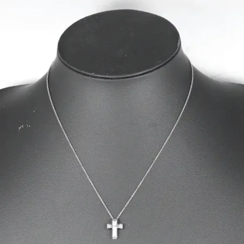 Pre-owned Jewellery, female, , Size: ONE SIZE Pre-owned White Gold necklaces - Tiffany & Co. Pre-owned - Modalova