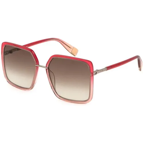 Acetat Sonnenbrille Degraded Pink Braun - Furla - Modalova