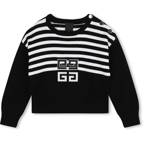 Schwarzer Crew-Neck Pullover mit 4G-Muster - Givenchy - Modalova