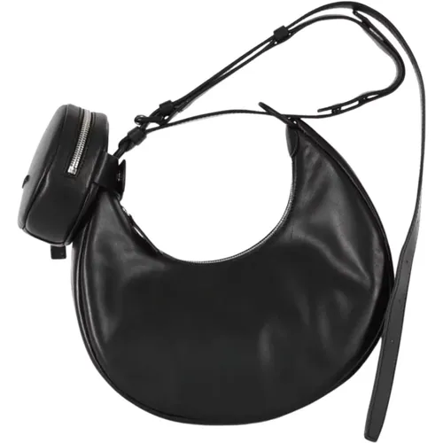 Structured Leather Crossbody Bag with 3D Logo , female, Sizes: ONE SIZE - Vic Matié - Modalova