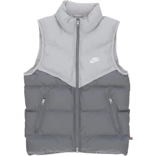 Vests, male, , Size: S Windproof Down Vest with High Collar - Nike - Modalova