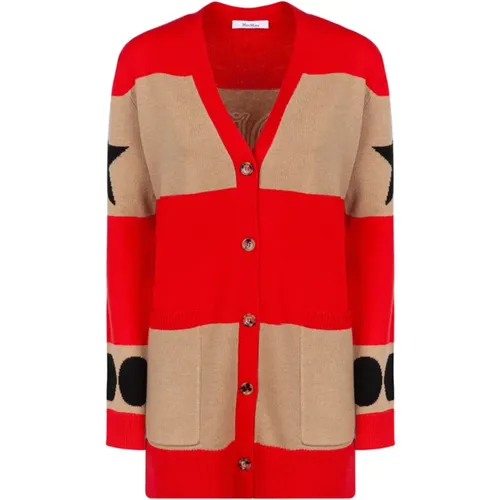 Roter Valido Cardigan , Damen, Größe: M - Max Mara - Modalova