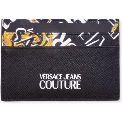 Wallets & Cardholders, male, , Size: ONE SIZE All-Over Print Cardholder - Versace Jeans Couture - Modalova