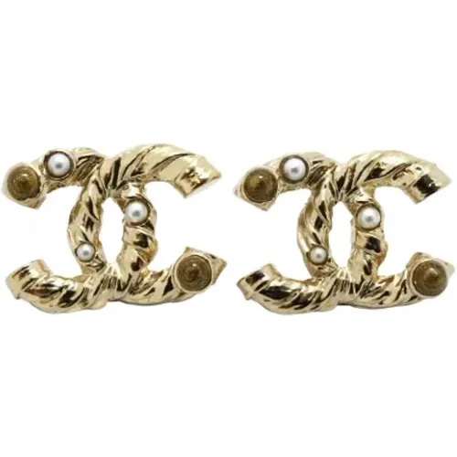 Pre-owned Jewellery, female, , Size: ONE SIZE Pre-owned Metal earrings - Chanel Vintage - Modalova