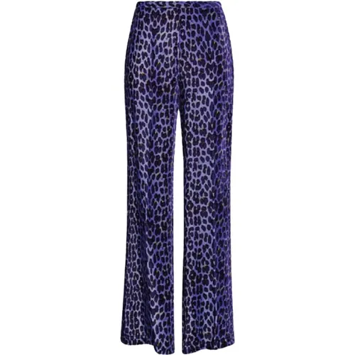 Lockere Pyjama-Hose mit „The Twilight Leopard“-Print , Damen, Größe: 2XL - Forte Forte - Modalova