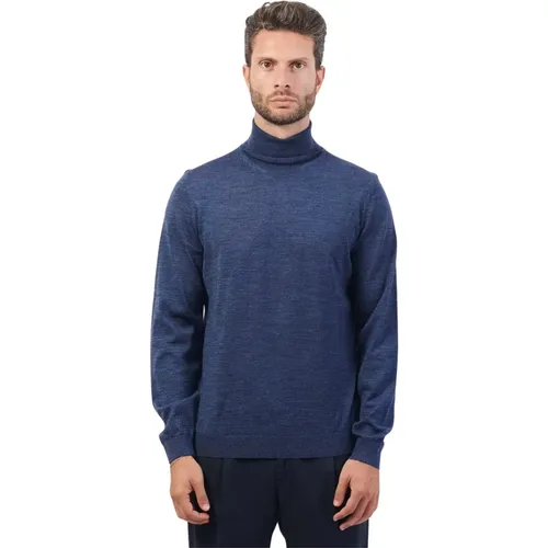 Blauer Slim Fit Pullover , Herren, Größe: 2XL - Hugo Boss - Modalova