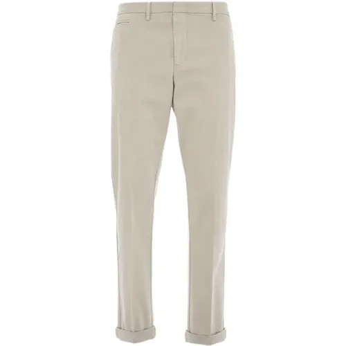 Chino Pants with Belt Loops and Rolled-up Cuffs , male, Sizes: W34, W32, W35, W31, W36, W33, W30, W29 - Dondup - Modalova