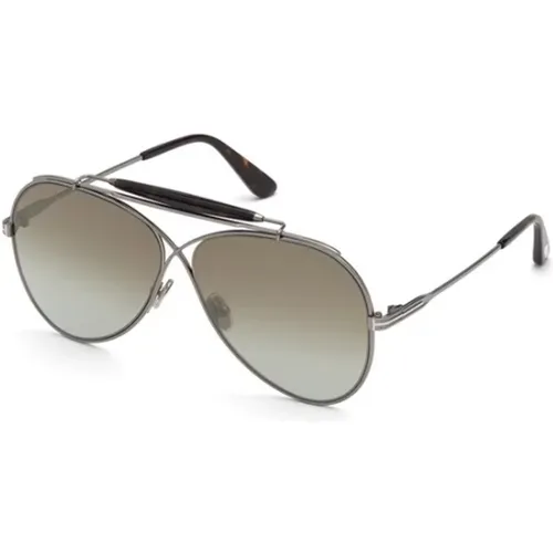 Stilvolle Sonnenbrille mit Grauem Rahmen - Tom Ford - Modalova