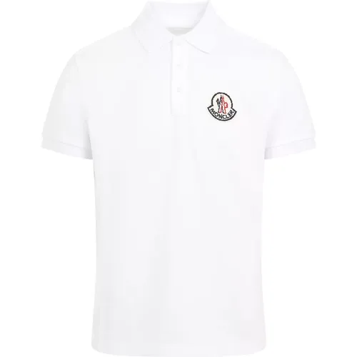 Klassisches Weißes T-Shirt für Männer , Herren, Größe: 2XL - Moncler - Modalova