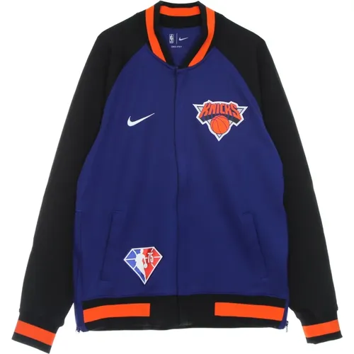 New York Knicks Basketball Jacket Showtime , male, Sizes: M, XL, S, L - Nike - Modalova