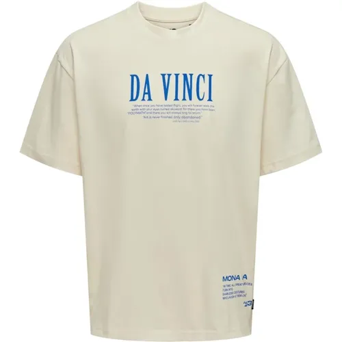 Vinci Kurzarm T-Shirt , Herren, Größe: M - Only & Sons - Modalova