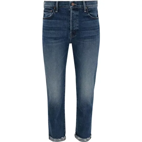 Scrapper Raw-Cut Indigo Jeans , female, Sizes: W29, W25 - Mother - Modalova