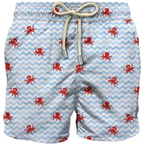 Beachwear, male, , Size: S Men's Swimsuit with All-Over Print - MC2 Saint Barth - Modalova