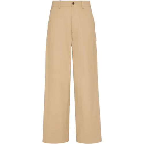 Wide Trousers, male, , Size: M Cotton Trousers with Pockets - Valentino Garavani - Modalova