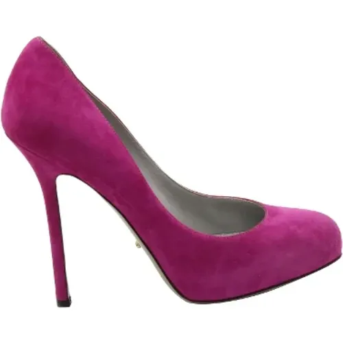 Pre-owned Pumps, female, , Size: 7 US Pre-owned Suede heels - Sergio Rossi Pre-owned - Modalova