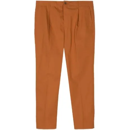 Chinos, male, , Size: 2XS Stylish Pleated Trousers - Maison Kitsuné - Modalova