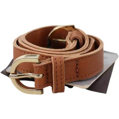 Belts, male, , Size: 65 CM Leather Double Buckle Waist Belt - Ermanno Scervino - Modalova